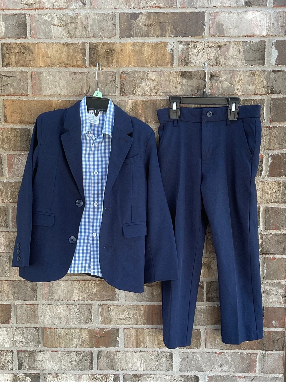 Take 50% OFF- 3pcs Boys Navy Two-Piece Suit Jacket & Pants Set, Size-6